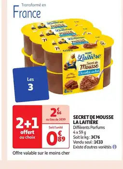 Auchan LA LAITIÈRE Secret de mousse offre