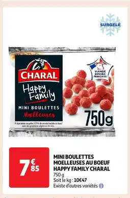 Auchan CHARAL Mini boulettes moelleuses au boeuf happy family offre