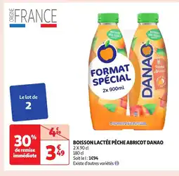 Auchan DANAO Boisson lactée pêche abricot offre