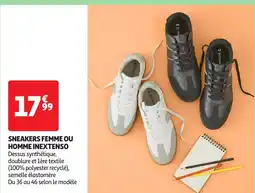 Auchan INEXTENSO Sneakers femme ou homme offre