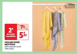 Auchan INEXTENSO Foulard femme offre