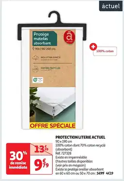 Auchan ACTUEL Protection literie offre