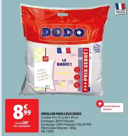 Auchan DODO Oreiller moelleux offre