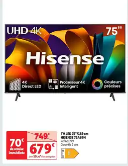 Auchan HISENSE  TV LED 75"/189 cm offre