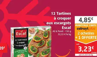 12 Tartines a Croquer Aux Escargots Escal