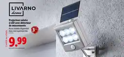 Lidl LIVARNO home Projecteur solaire à LED avec détecteur de mouvements offre