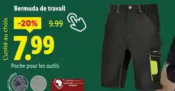 Lidl Parkside Bermuda de travail offre