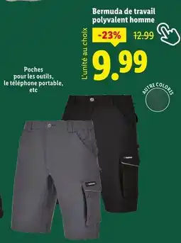 Lidl Parkside Bermuda de travail polyvalent homme offre