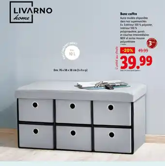 Lidl LIVARNO home Banc coffre offre