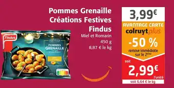 Colruyt Pommes Grenaille Crèations Festives Findus offre