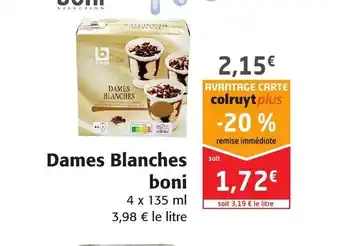 Colruyt Dames Blanches Boni offre