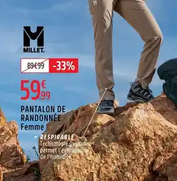 Intersport MILLET Pantalon de randonnée femme offre