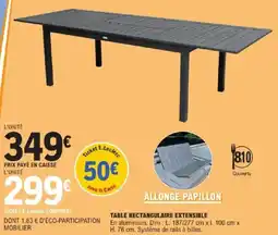 E.Leclerc Table rectangulaire extensible offre