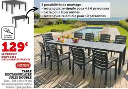 Super U Table rectangulaire julie double offre