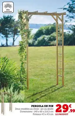 Super U Pergola en pin offre