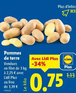 Lidl Pommes de terre offre