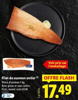 Lidl Filet de saumon entier offre