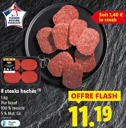 Lidl 8 steaks hachés offre