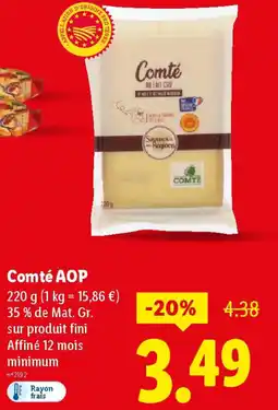 Lidl Comté AOP offre