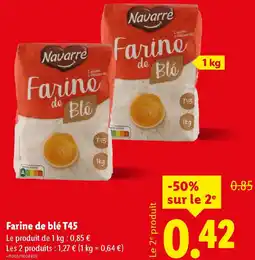 Lidl Farine de blé T45 offre