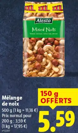 Lidl Mélange de noix offre