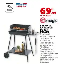 Super U Barbecue à charbon de bois lugano offre