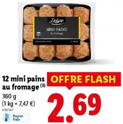 Lidl 12 mini pains au fromage offre