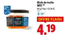 Lidl Œufs de truite MSC offre