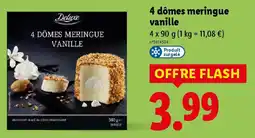 Lidl 4 dômes meringue vanille offre