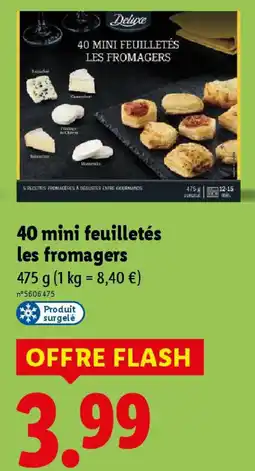 Lidl 40 mini feuilletés Les fromagers offre