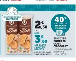 Hyper U Biscuits fourres gout chocolat offre