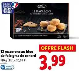 Lidl 12 macarons au bloc de foie gras de canard offre