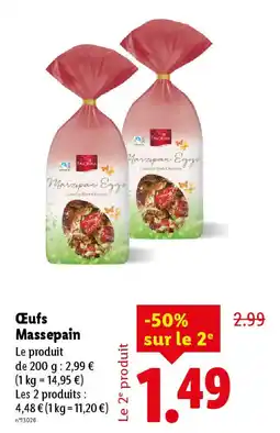 Lidl Œufs massepain offre