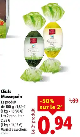 Lidl Œufs massepain offre