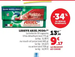 Hyper U ARIELPODS+ Lessive offre