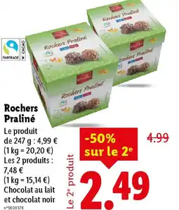 Lidl Rochers praliné offre