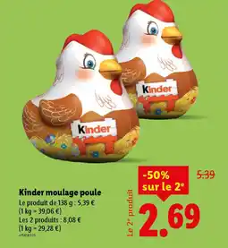 Lidl Kinder moulage poule offre