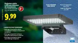 Lidl Projecteur solaire à led avec détecteur de mouvements offre