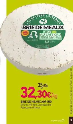 naturéO Brie de meaux aop bio offre