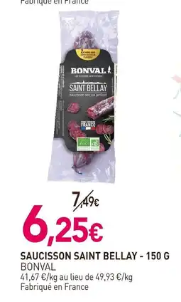 naturéO BONVAL Saucisson saint bellay offre