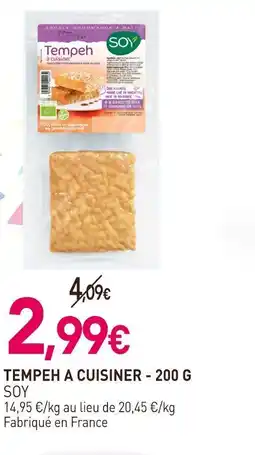 naturéO SOY Tempeh a cuisiner offre