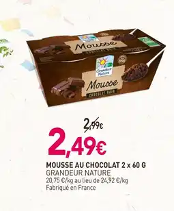 naturéO GRANDEUR NATURE Mousse au chocolat offre