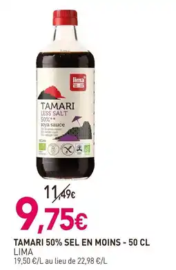 naturéO LIMA Tamari 50% sel en moins offre