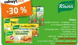 Colruyt KNORR -30% avec la carte colruyt plus sur tous les produits de cet encart knorr offre