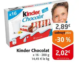 Colruyt Kinder Chocolat offre