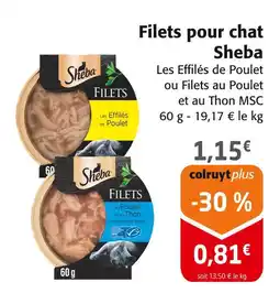 Colruyt Sheba Filets pour chat offre