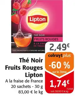 Colruyt LIPTON Thé noir fruits rouges offre