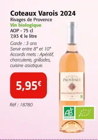 Colruyt RIVAGES DE PROVENCE Coteaux varois 2024 offre