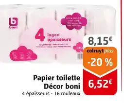 Colruyt boni Papier toilette Décor offre