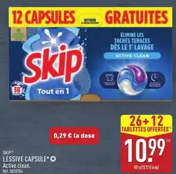 ALDI Skip lessive capsule offre